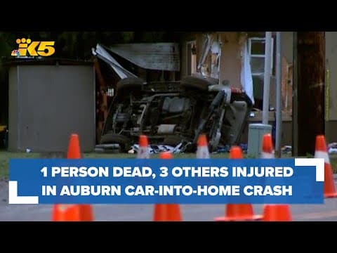 One person dead in car-into-home crash in Auburn