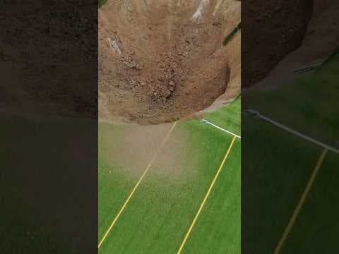 100 foot sinkhole swallows soccer field in Illinois
