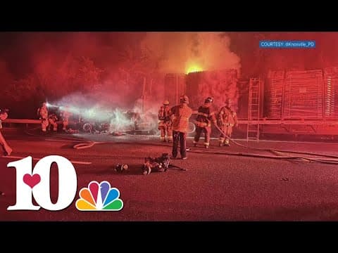 TDOT: I-40 East closed in Knox County near Midway Road exit after commercial vehicle fire