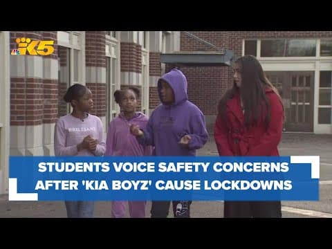 Tacoma students share concerns following school lockdowns prompted by 'Kia Boyz'
