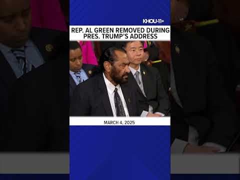 Rep. Al Green of Houston escorted out during President Trump's address to Congress Tuesday