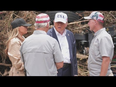 Donald Trump visits Texas to get look at destruction