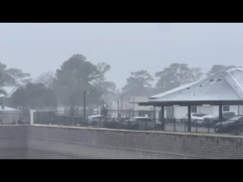 Video showing winter weather in Cypress