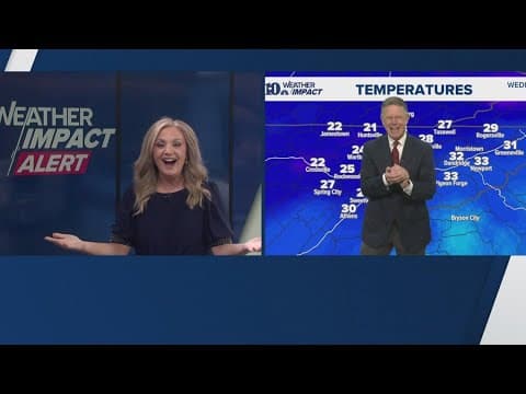 10About Town Fun || Brittany Bailey and Todd Howell toss snowballs in the studio