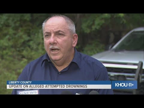 Liberty County officials give an update after deputies said a woman tried to drown her children