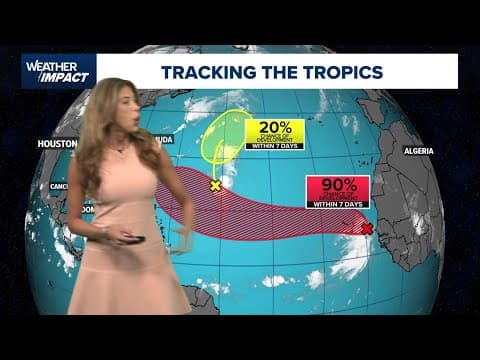 Tropical update: Spot in Atlantic has 90% chance for development