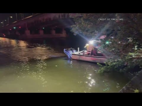 Police investigating after car crashes into Potomac River, near Roosevelt Bridge