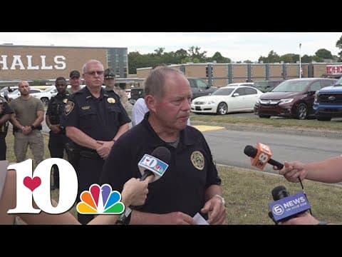 'I am not happy' || KCSO Sheriff speaks after deputies respond to school threat at Halls High School