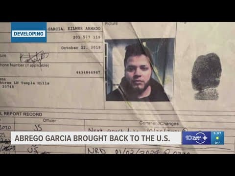 Kilmar Abrego Garcia returned to the US, charged with transporting people in the country illegally