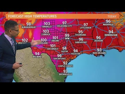 DFW Weather: Temperatures will approach 100 degrees today