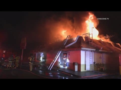 Crews battle fire at Spring Valley McDonald's