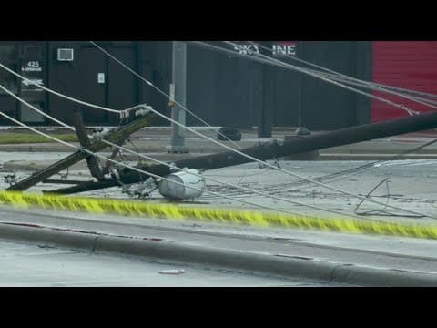 Crews attempting to clean up Irving after Tuesday morning tornado