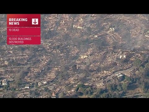 Fires rage through California, burning in and around Los Angeles