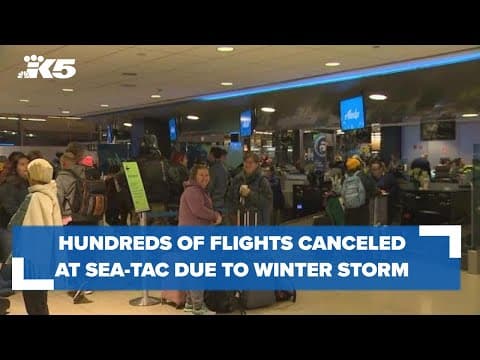 More than 400 flights canceled at Sea-Tac Friday morning due to winter storm