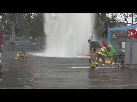 Sheared fire hydrant causes flooding, mudslide in Hillcrest near SR-163