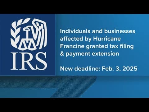 Louisiana residents have more time to file important tax paperwork following Francine
