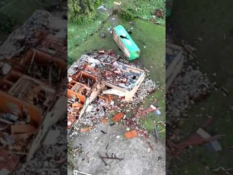 Drone footage shows storm damage in Oklahoma