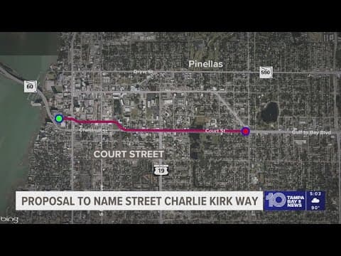 Clearwater considers a resolution to rename a street to 'Charlie Kirk Way'