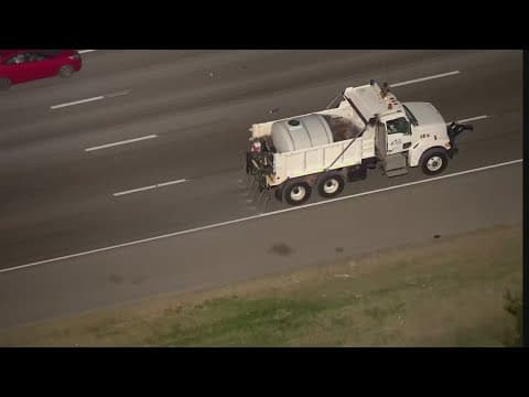 You may see sand trucks treating roads in North Texas soon