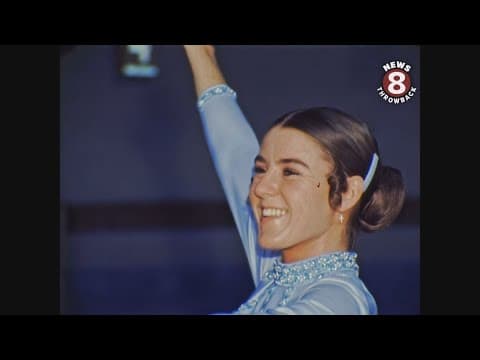 Roller skating champion Moana Brigham in 1973 and 1976