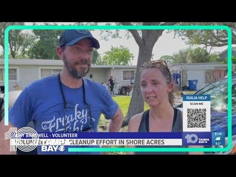 Volunteers help families with post-hurricane cleanup efforts in hard-hit St. Pete neighborhood