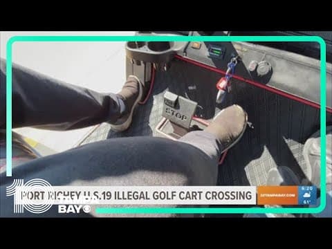 Golf carts cannot cross U.S. 19 in Port Richey
