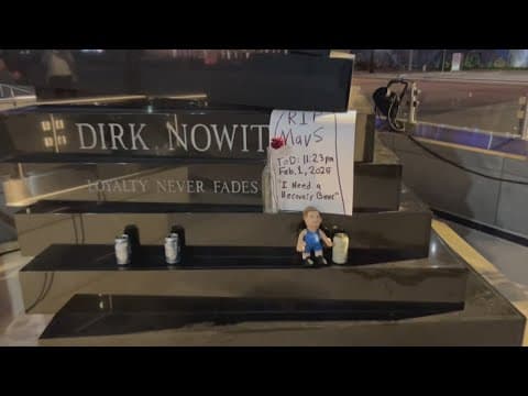 Memorial outside American Airlines Center grows after shocking trade