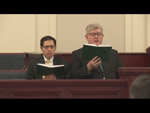 Church members come together for first Sunday worship service since big fire