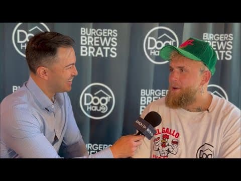 Jake Paul talks next fight, brand & Ryan Garcia at Dog Haus grand opening in Missouri City