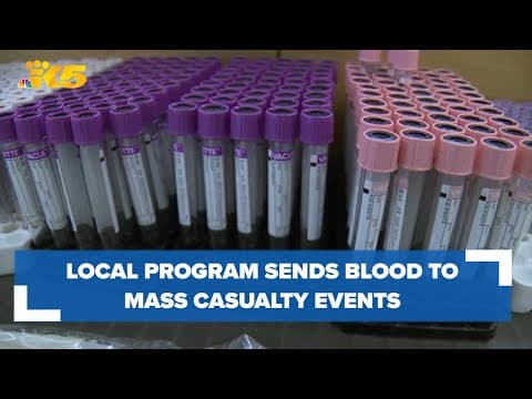 New program will send blood donations gathered locally to help in aftermath of mass casualty events