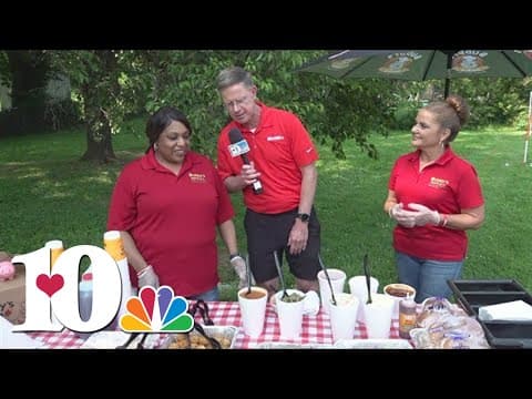 Backyard BBQ spread from Buddy's BBQ