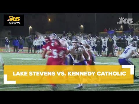 Lake Stevens wins the 4A state football title 24-22 over Kennedy Catholic