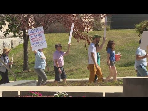 Protesters march on Labor Day across Indiana