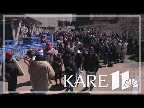 Twins fans celebrate home opener