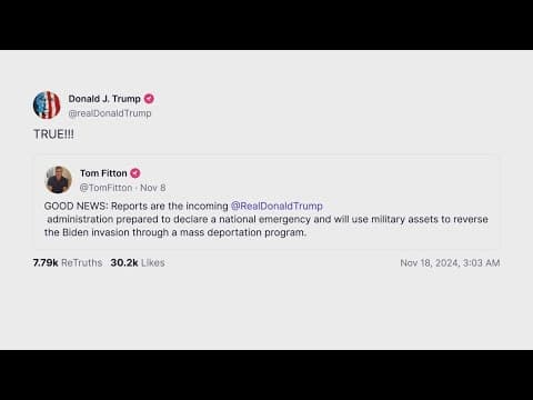 Trump provides more details on plans for mass deportations of immigrants