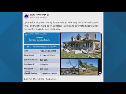 NWS releases preliminary reports on 9 Ohio tornadoes