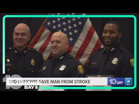 Tampa police officers awarded for saving man suffering from stroke