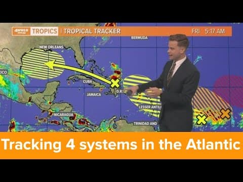 Friday morning tropical update: Hilary nears California, 4 systems in Atlantic.