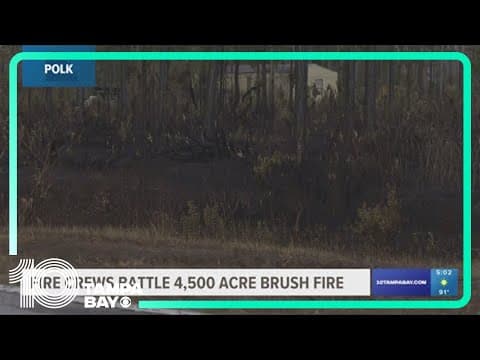 Crews battle brush fire in River Ranch that injured 2 firefighters