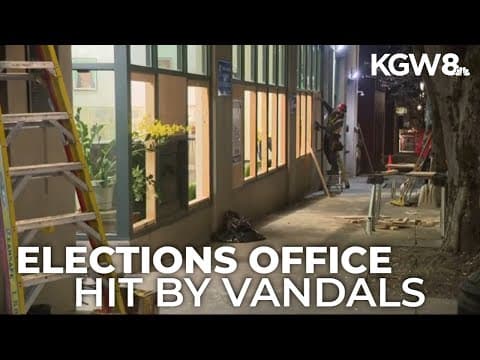 Vandals shatter doors, windows at Multnomah County elections office