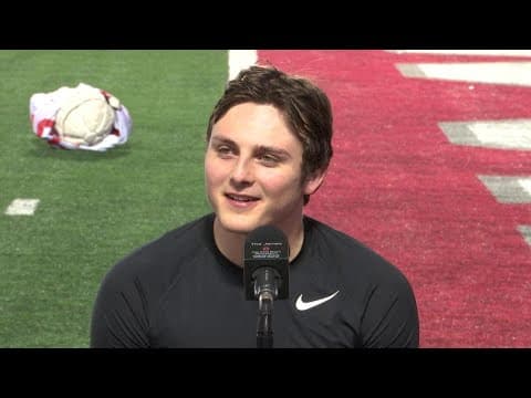 Ohio State spring practice | Julian Sayin discusses QB battle