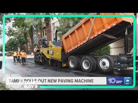 City of Tampa rolls out new paving machine for roads
