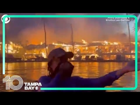 Women spend hours in pool to survive wildfire in Maui