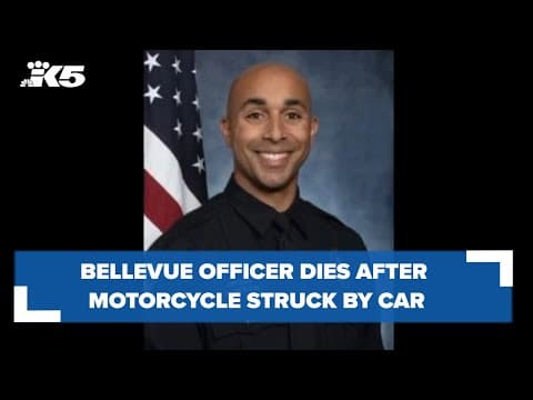 Bellevue officer dies after motorcycle struck by car
