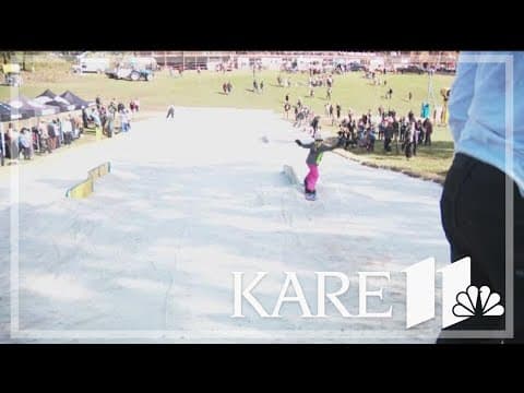 Trollhaugen unveils snow from previous year's winter