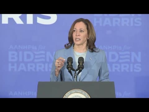 Vice President Kamala Harris arrives at DFW airport after pushing back on calls for Biden's drop out