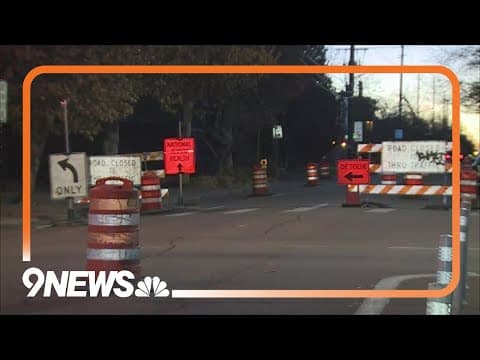Road closure along 14th Avenue for stormwater project in Denver