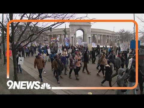 Thousands protest Trump administration in Denver