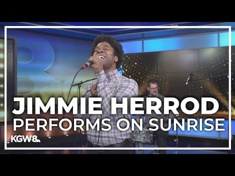 Singer Jimmie Herrod performs Sondheim arrangement in the KGW Studio