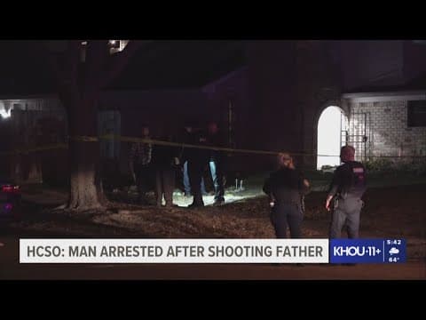 Father critically injured in north Harris County shooting; son arrested after chase in stolen car